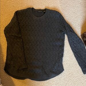 JEANNE PIERRE Black Crew Neck Sweater